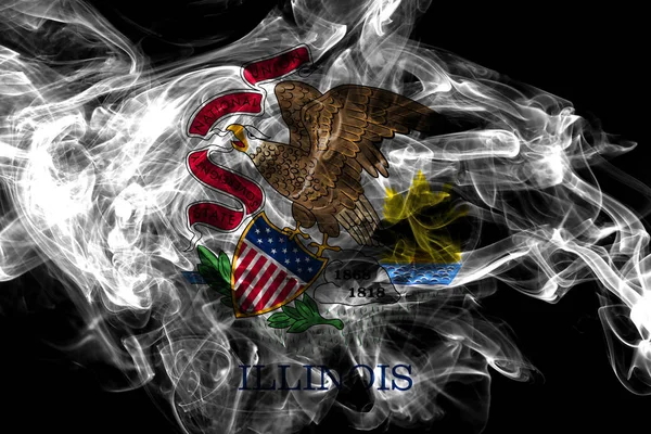 Ilinois state smoke flag, Estados Unidos da América — Fotografia de Stock