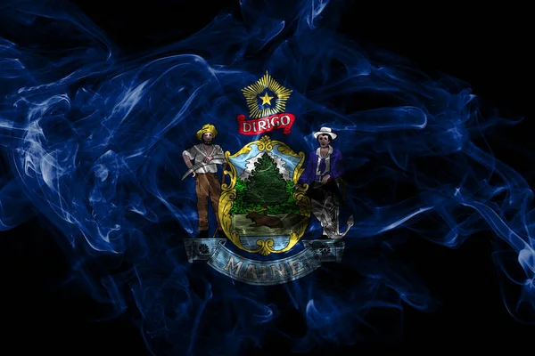 Maine State smoke flag, Spojené státy americké — Stock fotografie