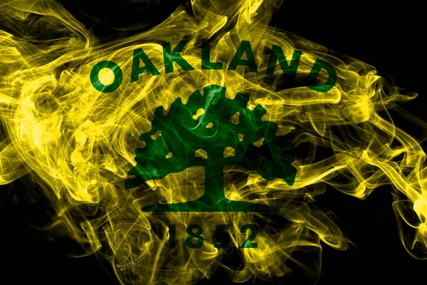 Oakland city rök flagga, Kalifornien, USA av Amer — Stockfoto