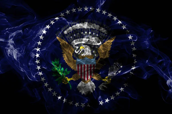 President of the United States state smoke flag, United States O — Stock Photo, Image