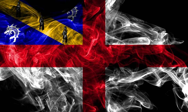Flaga Herm smoke, flaga terytorium zależnego Zjednoczonego Królestwa — Zdjęcie stockowe