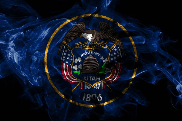 Utah state smoke flag, Estados Unidos da América — Fotografia de Stock