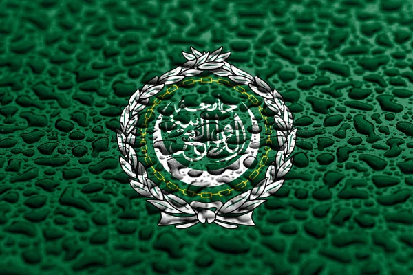 阿拉伯联盟的国旗由水滴制成。背景预测概念. — 图库照片