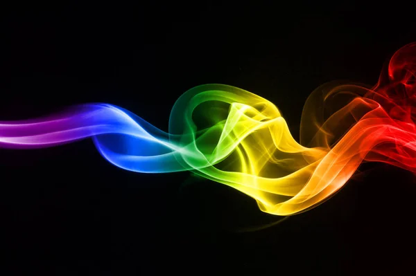 Abstraktní kouřová vlna, barevná mystická pozadí — Stock fotografie