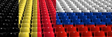 Belçika, Belçika, Rusya, Rus stadyum koltukları kavramı. Avrupa futbol yeterlilik oyunları