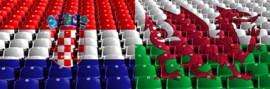 Hırvatistan, Hırvat, Galler, Galler, flip stadyum koltuk kavramı. Avrupa futbol yeterlilik oyunları