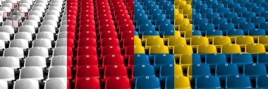 Malta, Malta, İsveç, İsveç stadyum koltuk konsepti. Avrupa futbol yeterlilik oyunları