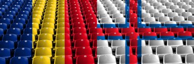 Romanya, Romanya, Faroe Adaları stadyum larında koltuk konsepti. Avrupa futbol yeterlilik oyunları