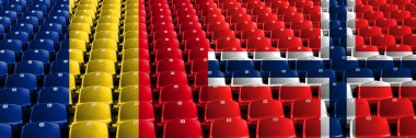 Romanya, Romanya, Norveç, Norveç, flip stadyum koltuk kavramı. Avrupa futbol yeterlilik oyunları