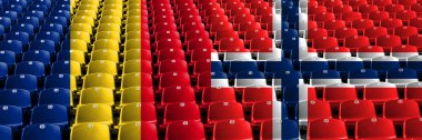 Romanya, Romanya, Norveç, Norveç stadyum koltuk kavramı. Avrupa futbol yeterlilik oyunları