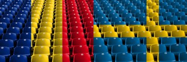 Romanya, Romanya, İsveç, İsveç, flip stadyum koltuk kavramı. Avrupa futbol yeterlilik oyunları