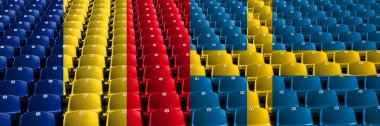 Romanya, Romanya, İsveç, İsveç stadyum koltuk konsepti. Avrupa futbol yeterlilik oyunları