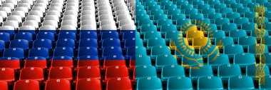 Rusya, Kazakistan stadyum koltuk konsepti. Avrupa futbol yeterlilik oyunları