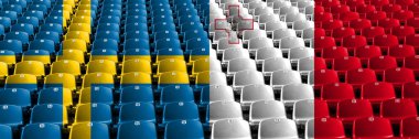 İsveç, İsveç, Malta, Malta stadyum koltuk kavramı. Avrupa futbol yeterlilik oyunları