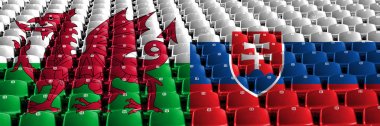 Galler, Galler, Slovakya, Slovakya stadyum koltuk kavramı. Avrupa futbol yeterlilik oyunları