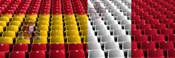 İspanya, İspanyolca, Malta, Malta stadyum koltuk kavramı. Avrupa futbol yeterlilik oyunları — Stok fotoğraf