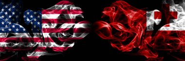 Amerika Birleşik Devletleri, Abd vs Tonga, Tongan arka plan soyut kavram barış bayrakları dumanları.