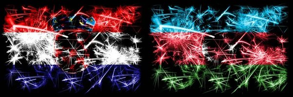 크로아티아, 크로아티아, 아제르바이잔 반짝이는 불꽃놀이 컨셉 및 아이디어 플래그 — 스톡 사진