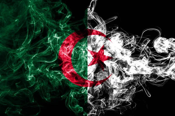 Algeriet Rökfana Nationell Flagga — Stockfoto