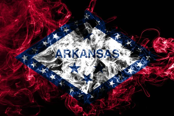 Arkansas State Smoke Flag Spojené Státy Americké — Stock fotografie