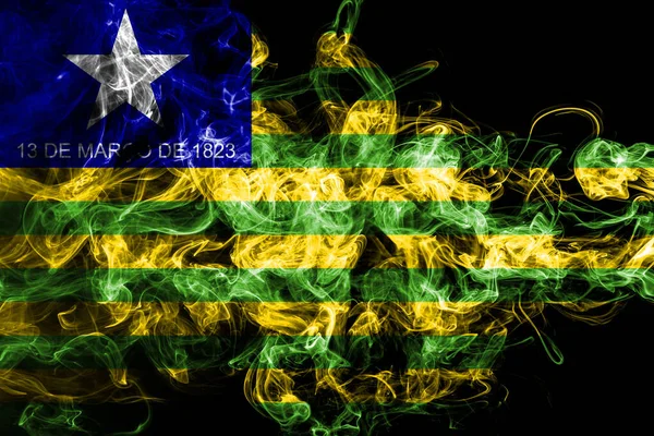Piaui Smoke Flag States Brazil — Stock Photo, Image