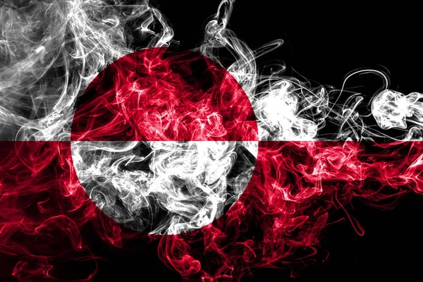 Grönland Rauchfahne Dänemark Abhängiges Territorium Flagge — Stockfoto