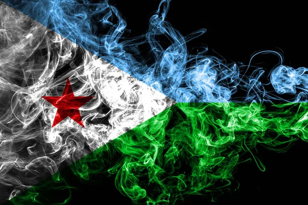 Джибути Дымовой Флаг Национальный Флаг — стоковое фото