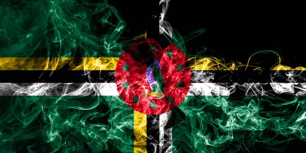 Bandeira Fumo Dominica Bandeira Nacional — Fotografia de Stock