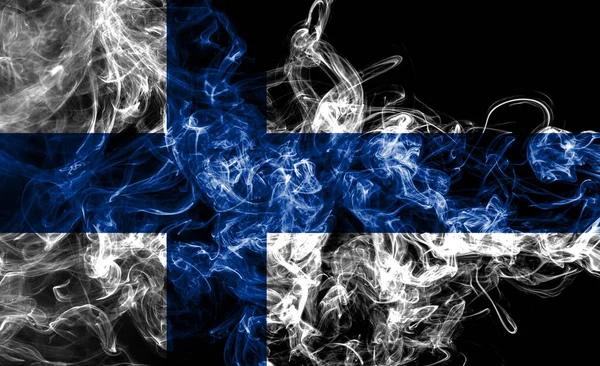 Finnország Füst Lobogó Nemzeti Lobogó — Stock Fotó