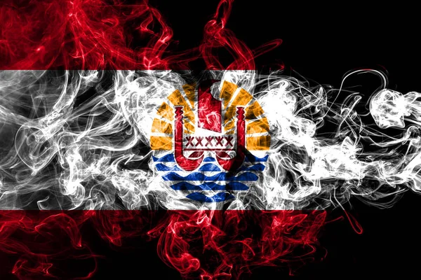 Francouzská Polynésie Kouřová Vlajka — Stock fotografie