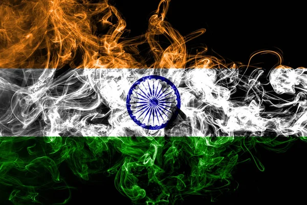 India Smoke Flag National Flag — Stock Photo, Image