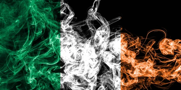 Irlanda Bandera Humo Bandera Nacional —  Fotos de Stock