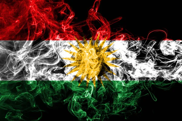 Kurdistan Rauchfahne Irak Abhängiges Territorium Flagge — Stockfoto