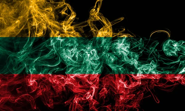 Litauen Rauchfahne Nationalflagge — Stockfoto