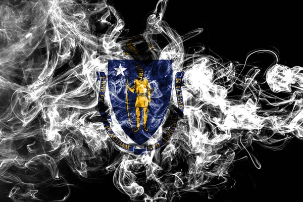 Massachusetts State Smoke Flag Estados Unidos América — Fotografia de Stock