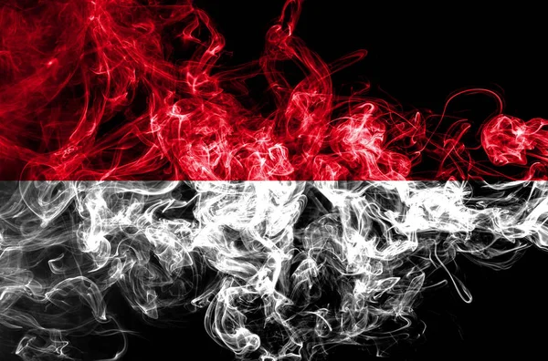 Bandeira Fumo Mónaco Bandeira Nacional — Fotografia de Stock