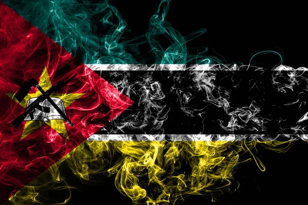 Bandeira Fumo Moçambique Bandeira Nacional — Fotografia de Stock