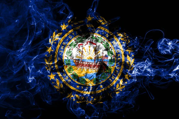 Bandiera Del Fumo Dello Stato Del New Hampshire Stati Uniti — Foto Stock