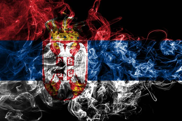 Сербія Палить Прапор — стокове фото