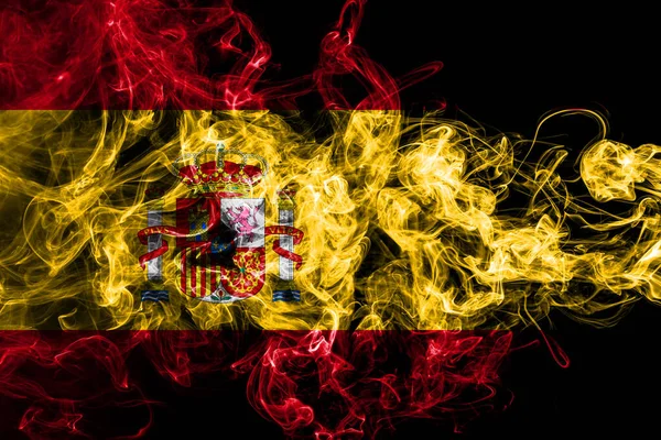 Spanien Rökning Flagga Nationell Flagga — Stockfoto