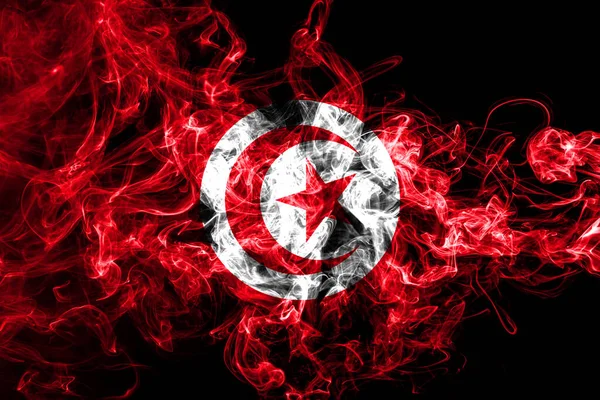 Τυνησία Σημαία Καπνού Εθνική Σημαία — Φωτογραφία Αρχείου
