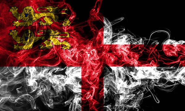 Sark Smoke Flag Flagge Des Abhängigen Britischen Territoriums — Stockfoto