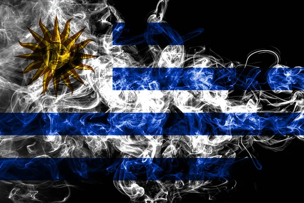 Uruguay Bandera Humo Bandera Nacional —  Fotos de Stock