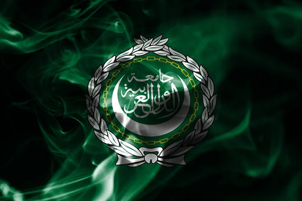 阿拉伯联盟烟雾旗 阿拉伯国家区域组织 — 图库照片