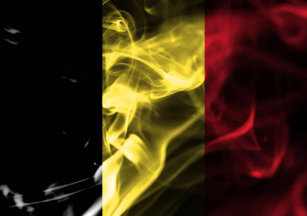 Belgio Bandiera Nazionale Del Fumo — Foto Stock
