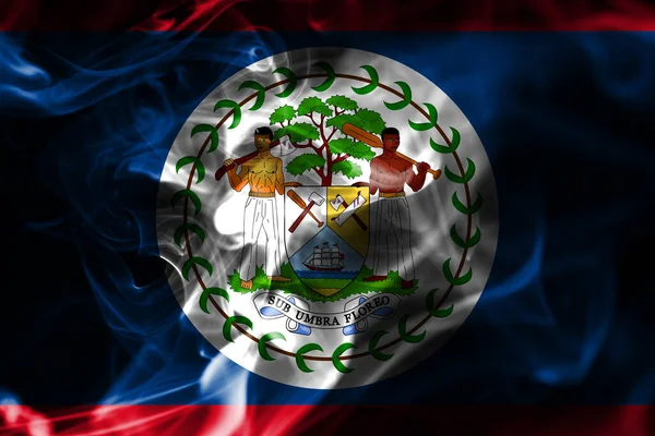 Bandiera Nazionale Del Fumo Del Belize — Foto Stock