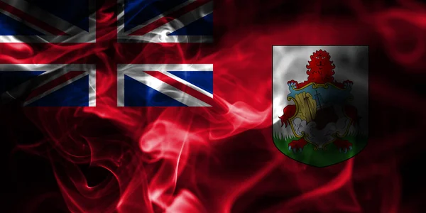 Rökflagg Från Bermuda Brittiska Utomeuropeiska Territorier Brittisk Territoriumflagga — Stockfoto