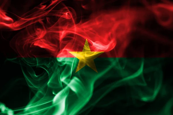Burkina Faso Kouř Vlajka Národní Vlajky Kouře — Stock fotografie