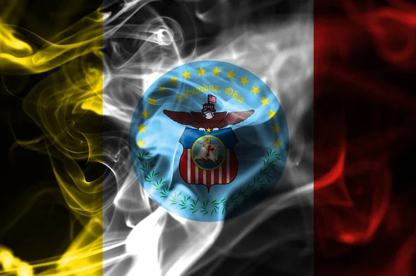 Columbus City Smoke Flag Ohio State Estados Unidos América — Foto de Stock