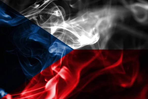 Republika Czeska Flaga Dymu Narodowa Flaga Dymu — Zdjęcie stockowe